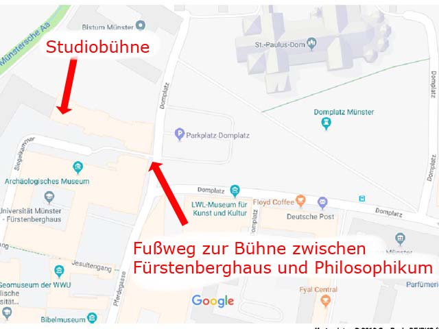 Lage der Studiobühne in Münster